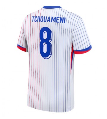 Francia Aurelien Tchouameni #8 Segunda Equipación Eurocopa 2024 Manga Corta